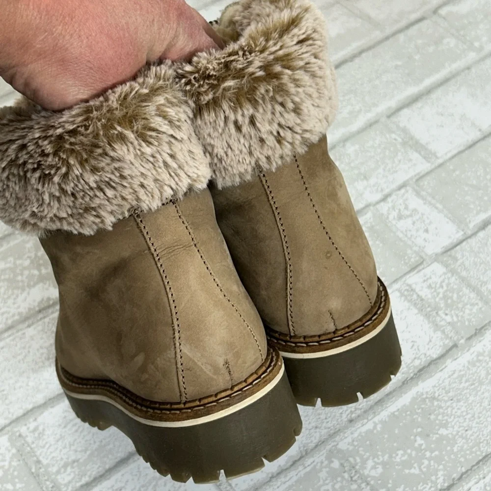 Cozy Brown Winter Boots with Faux Fur by [Brand] - Picture 4 of 5